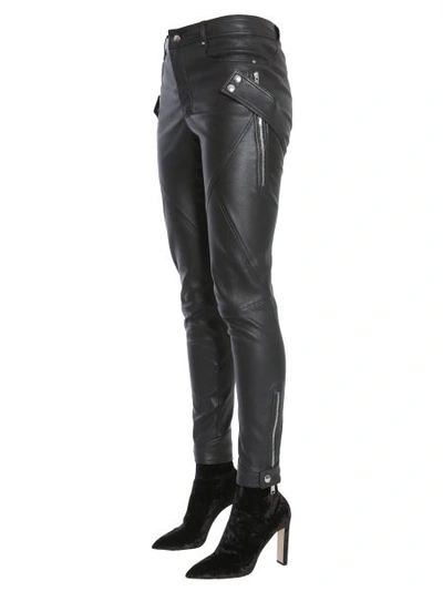 Shop Alexander Mcqueen Biker Trousers In Black