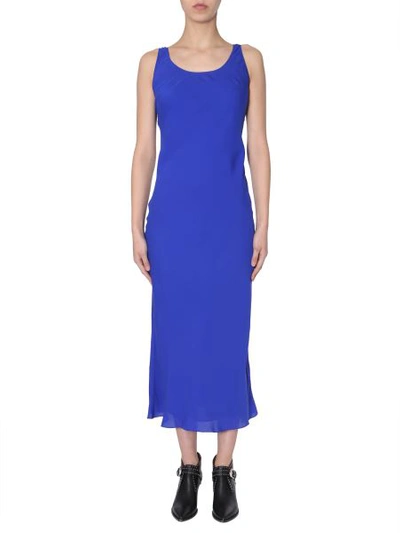 Shop Maison Margiela Long Dress In Blue