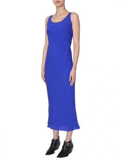 Shop Maison Margiela Long Dress In Blue