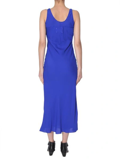 Shop Maison Margiela Long Dress In Blue