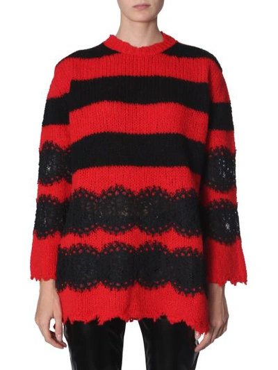 Shop Philosophy Di Lorenzo Serafini Striped Maxi Pull In Red