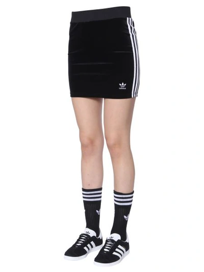 Shop Adidas Originals 3-stripes Skirt In Black