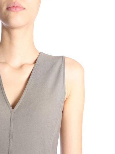 Shop Rick Owens Sleeveless Dress In Grey