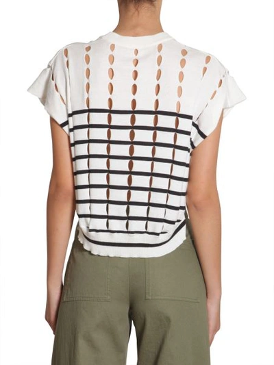Shop Alexander Wang T Cotton Pullover With Slits In Beige