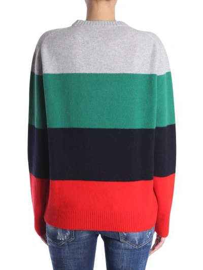 Shop Dsquared2 Striped Wool Sweater In Multicolour