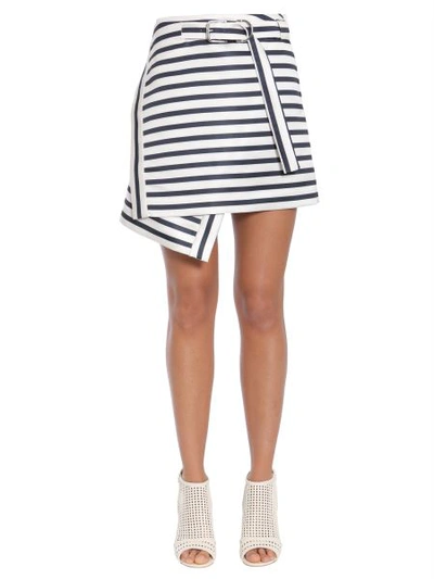 Shop Carven Asymmetric Wrap Effect Skirt In White