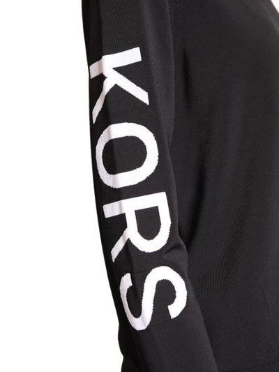 Shop Michael Michael Kors Sweater With Inlay Logo In Black