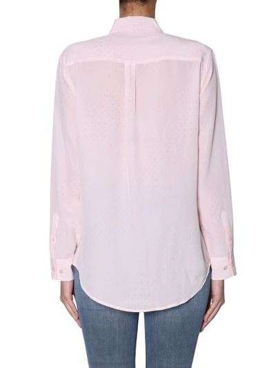 Shop Equipment Silk Shirt With Print In Pink
