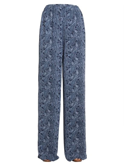 Shop Michael Michael Kors Pajama Trousers In Blue