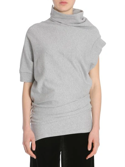 Shop Maison Margiela Asymmetric Sweatshirt In Grey