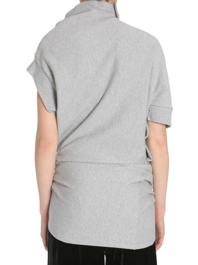 Shop Maison Margiela Asymmetric Sweatshirt In Grey