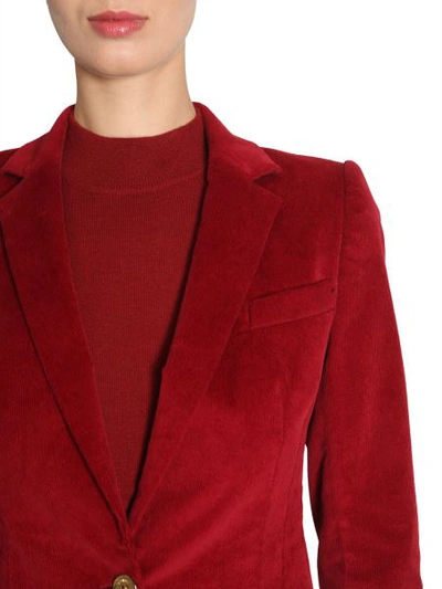 Shop Michael Michael Kors Fitted Blazer In Red