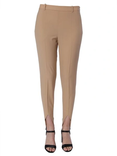 Shop Givenchy Wool Leggings With Bracket In Beige