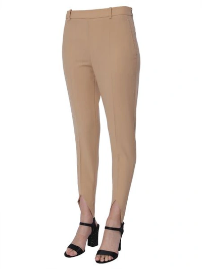 Shop Givenchy Wool Leggings With Bracket In Beige