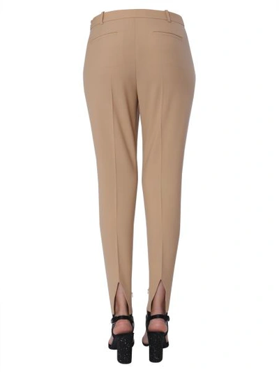 Shop Givenchy Wool Leggings With Bracket In Beige