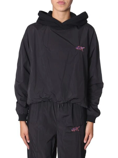 Shop Alexander Wang T Hooded Sweatshirt In Black