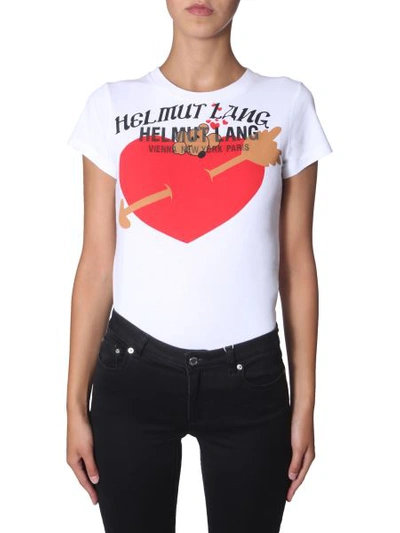 Shop Helmut Lang Round Neck T-shirt In White