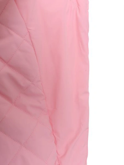 Shop Boutique Moschino Quilted Down Jacket In Pink