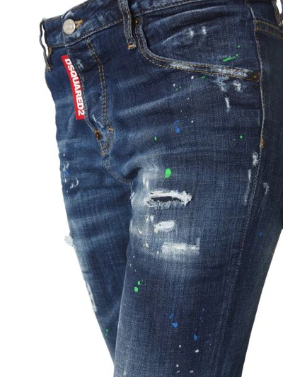 Shop Dsquared2 Cool Girl Cropped Jeans In Blue