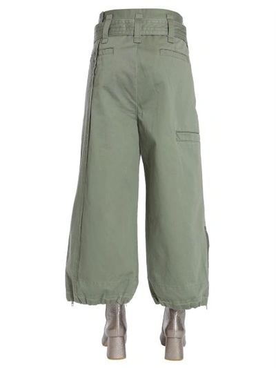Shop Marc Jacobs Cargo Culottes In Military Green