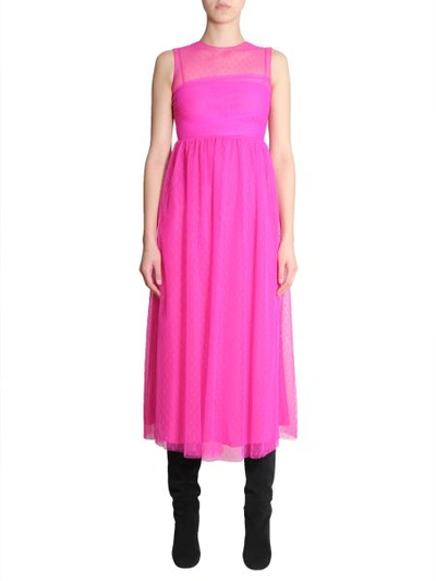 Shop Red Valentino Sleeveless Dress In Fuchsia