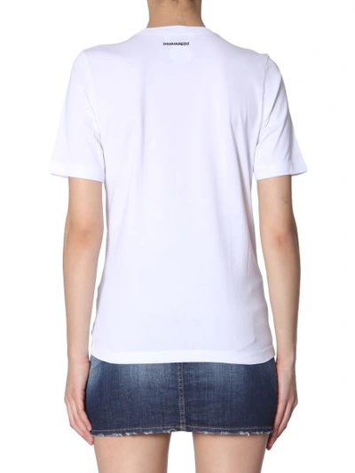 Shop Dsquared2 T-shirt With Caten Twins Print In White
