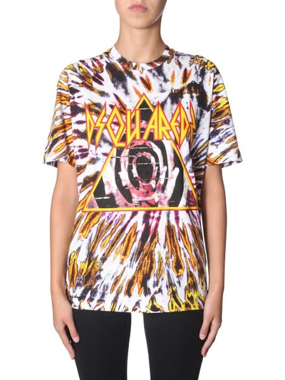 Shop Dsquared2 Tie And Dye Print T-shirt In Multicolour