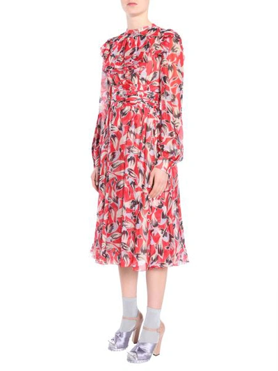 Shop N°21 Silk Chiffon Dress In Multicolour