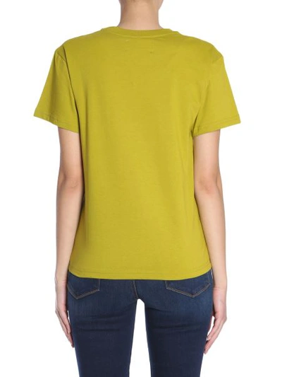 Shop Alberta Ferretti Cotton T-shirt With "it's A Wonderful Day" Print In Green