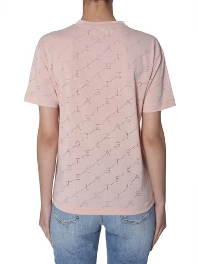 Shop Stella Mccartney Crewneck T-shirt In Pink