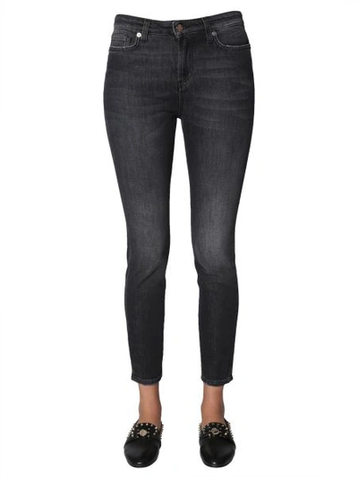 Shop Versace Skinny Fit Jeans In Black