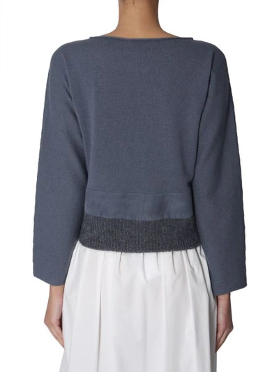 Shop Fabiana Filippi Wool And Cashmere Sweater In Blue