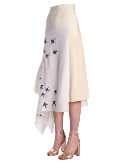 Shop Jw Anderson Patchwork Skirt In White