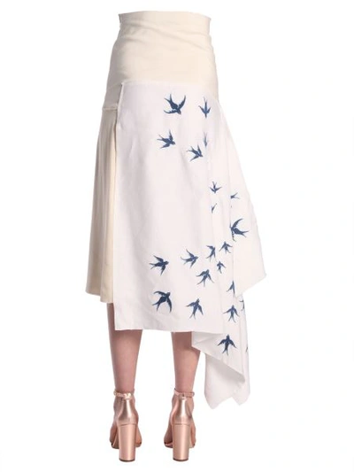 Shop Jw Anderson Patchwork Skirt In White