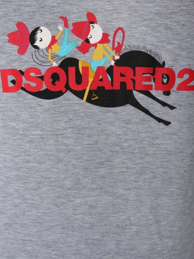 Shop Dsquared2 Lauren Fit T-shirt In Grey