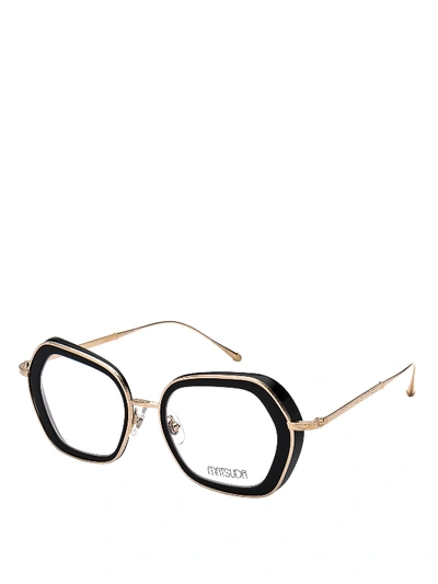 Shop Matsuda Geometric Frame Eyeglasses In Black