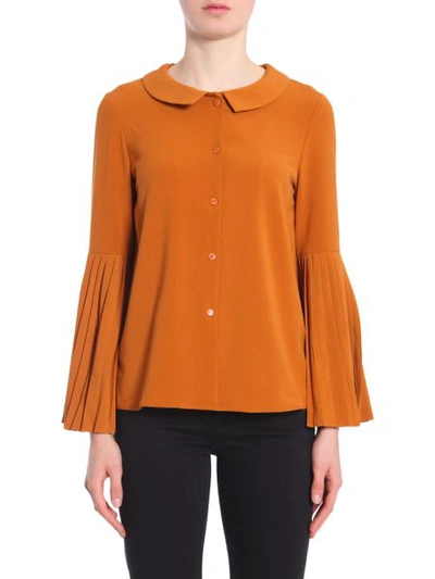 Shop Jovonna London "tosca" Shirt In Brown