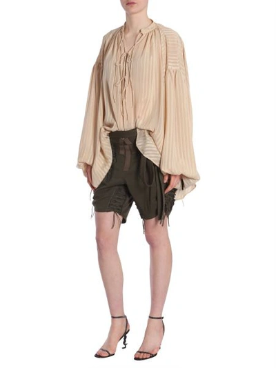 Shop Saint Laurent Marocain Blouse In Beige