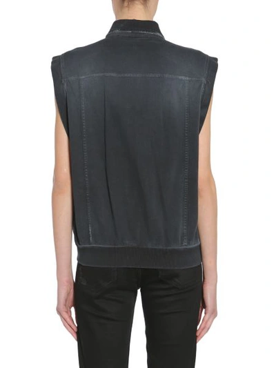 Shop Balmain Sleeveless Jacket In Black