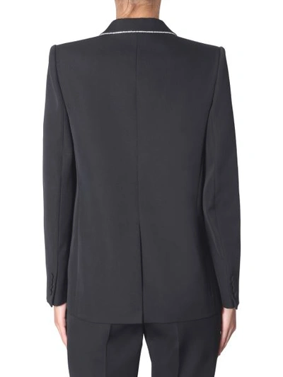 Givenchy Embellished Lapel Blazer In Black