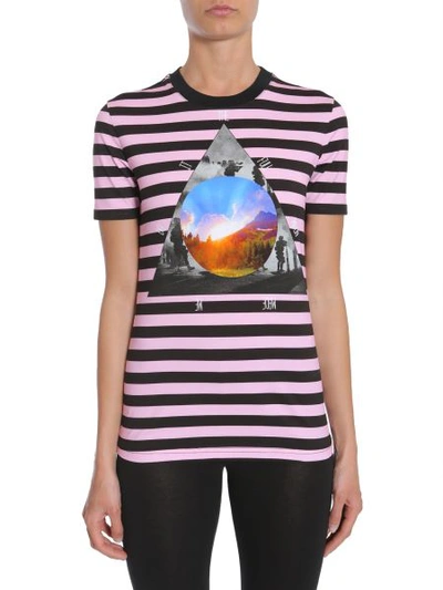 Shop Givenchy Striped T-shirt In Pink