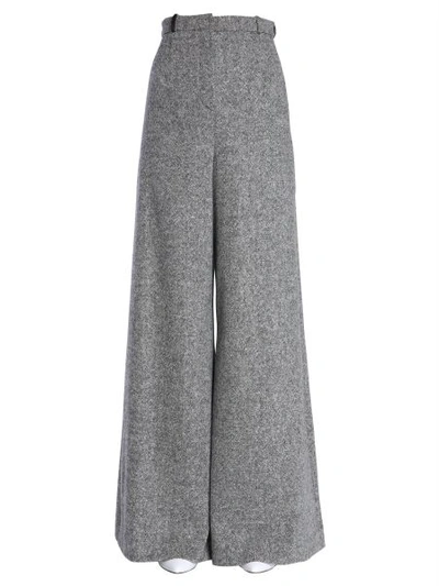 Shop Lanvin Wide Trousers In Grey