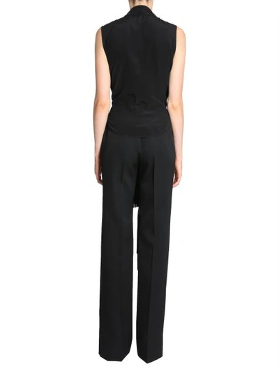 Shop Givenchy Fringed Silk Shirt In Black