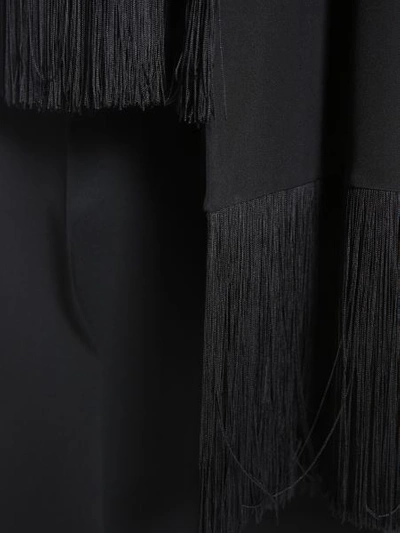 Shop Givenchy Fringed Silk Shirt In Black