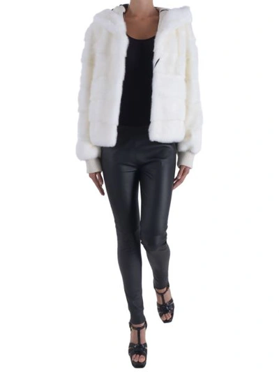 Shop Simonetta Ravizza Dean Bomber Jacket In White