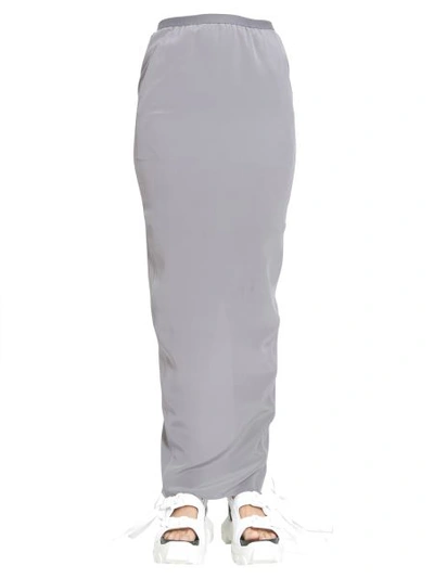 Shop Rick Owens Pull On Pillar Skirt In Grey