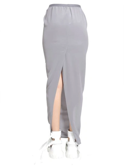 Shop Rick Owens Pull On Pillar Skirt In Grey