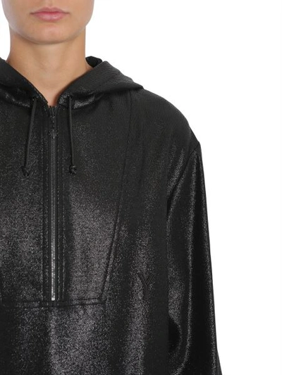 Shop Saint Laurent Hooded Sweatshirt In Black