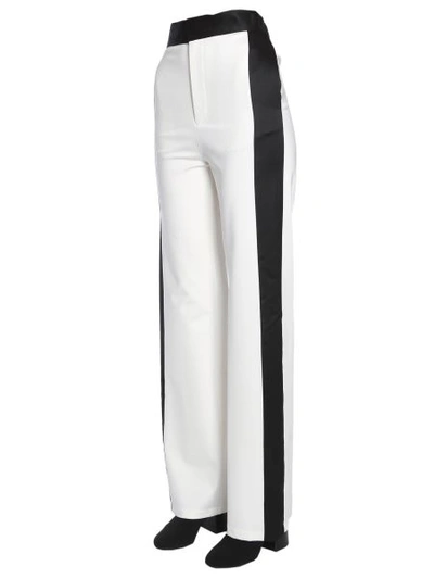 Shop Mm6 Maison Margiela Trousers With Side Band In White