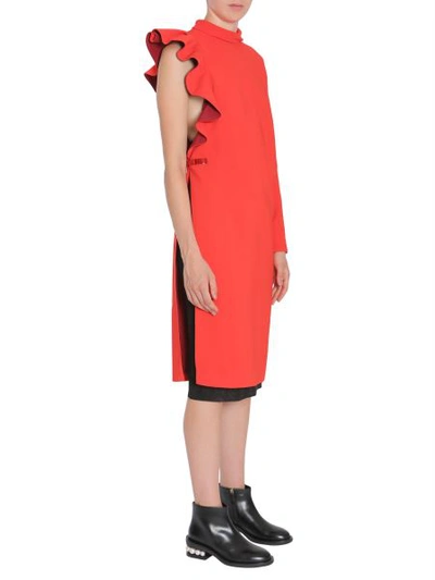 Shop Givenchy One-shoulder Dress In Red